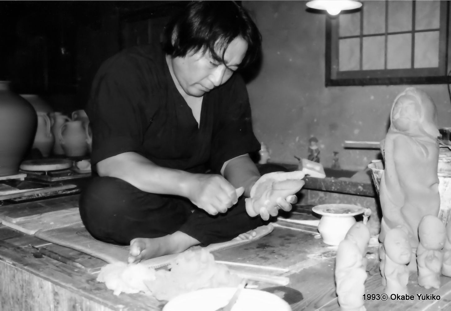 一重孔希　羅漢　陶器　陶仏　オブジェ 一重孔希展の羅漢と陶仏: めらん樹 Melange